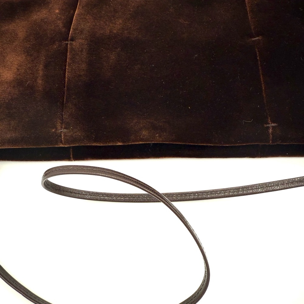 Yves Saint Laurent Velvet Brown Shoulder Bag - Picture 8 of 12